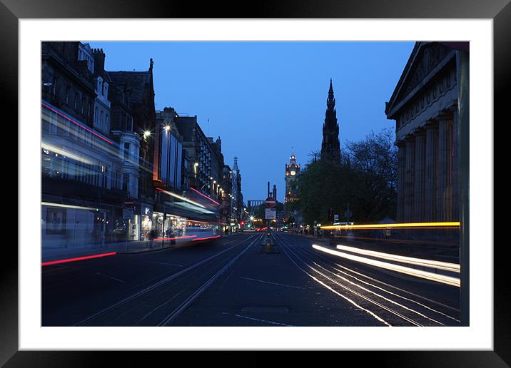 Princes St, Edunburgh Framed Mounted Print by Graeme Raffan