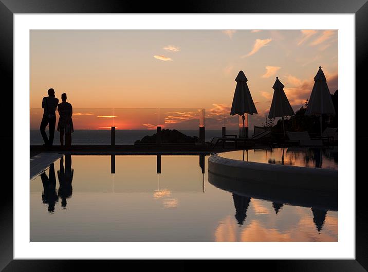 Sunset in Corfu Framed Mounted Print by Graeme Raffan