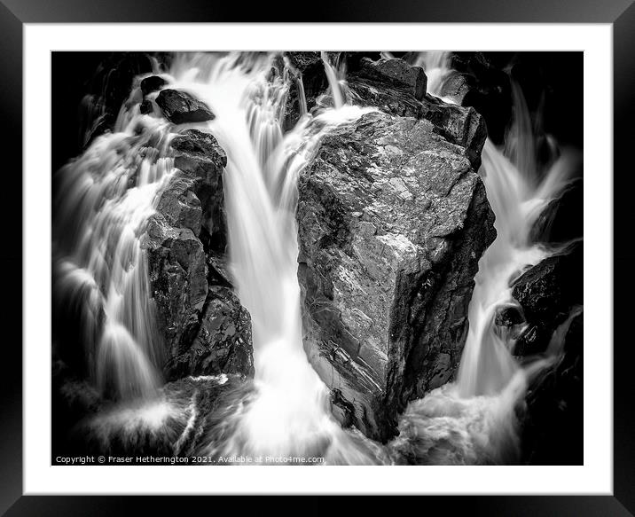 Braan Falls at the Hermitage, Perthshire Framed Mounted Print by Fraser Hetherington