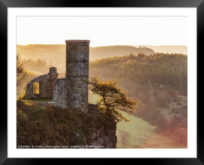 Kinnoull Hill Tower Framed Mounted Print by Fraser Hetherington