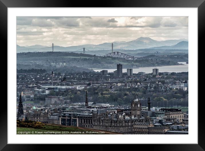 View from Arthur's Seat Framed Mounted Print by Fraser Hetherington