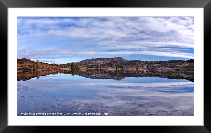 Calm and Cold Loch Ordie Framed Mounted Print by Fraser Hetherington