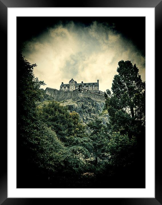 Castle Rock Framed Mounted Print by Fraser Hetherington