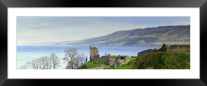 Urquhart Panorama Framed Mounted Print by Fraser Hetherington