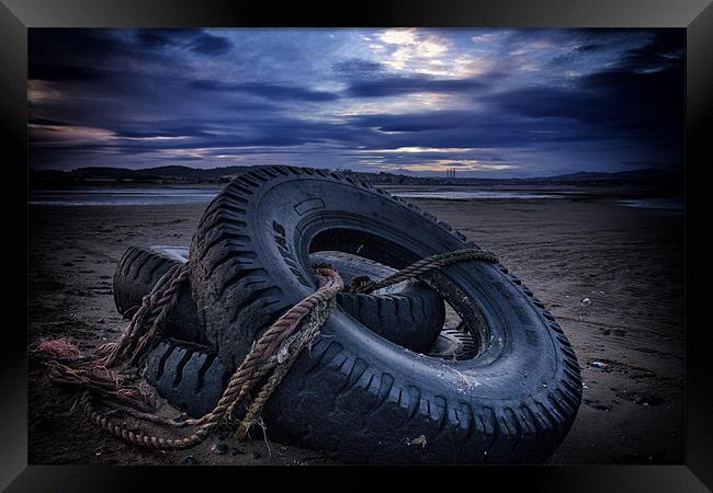 Tyred on the Beach Framed Print by Fraser Hetherington