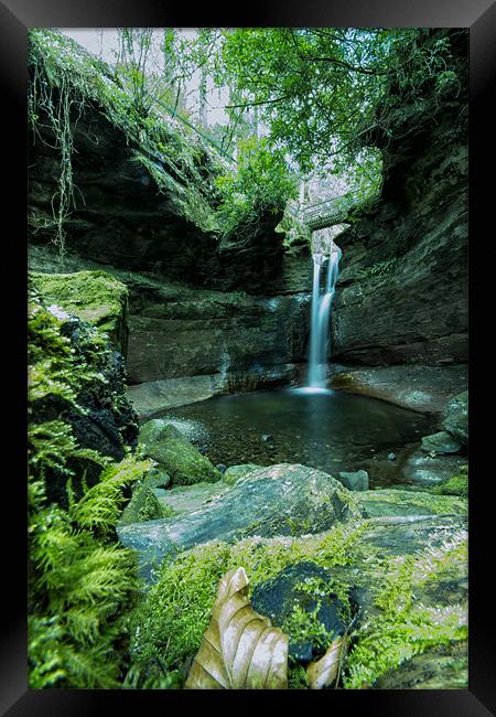 Kelburn Waterfall Framed Print by Fraser Hetherington