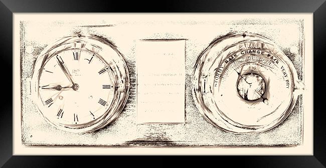 Ships Clock Framed Print by Fraser Hetherington