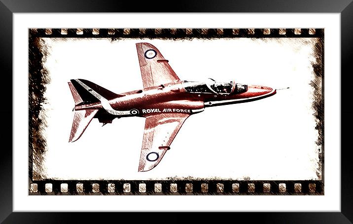Plane on Film Framed Mounted Print by Fraser Hetherington