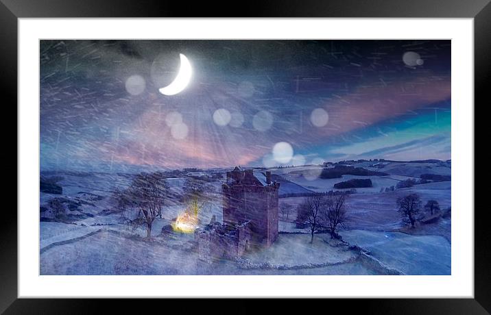 Stormy Castle Framed Mounted Print by Fraser Hetherington