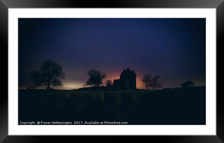 Castle Lights Framed Mounted Print by Fraser Hetherington
