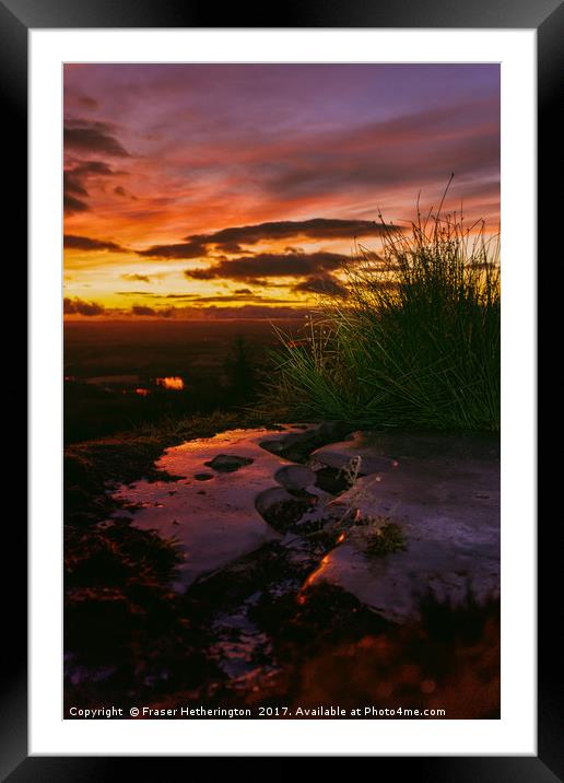 Icy Birnam Hill Sunrise Framed Mounted Print by Fraser Hetherington