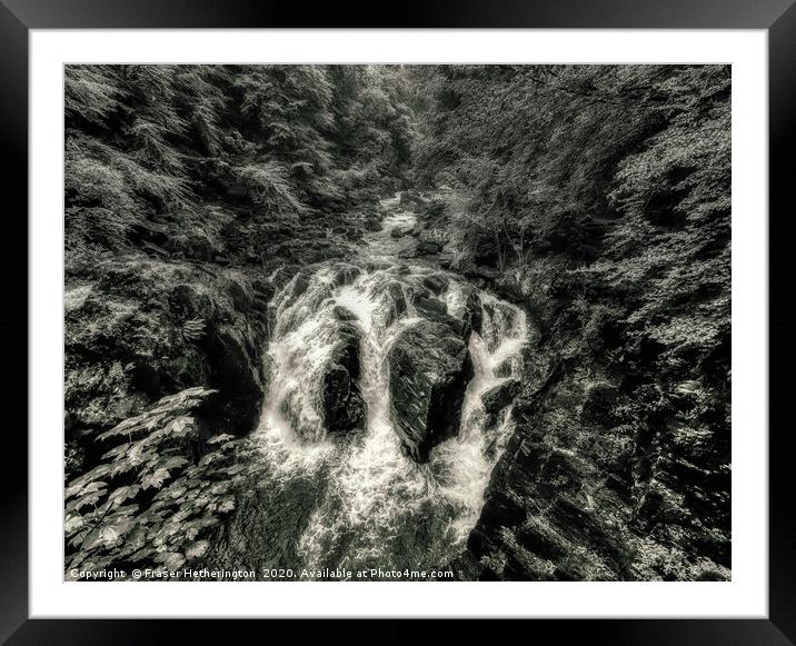 Braan Falls Framed Mounted Print by Fraser Hetherington