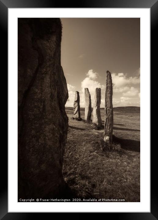 Calanais Standing Stones Framed Mounted Print by Fraser Hetherington