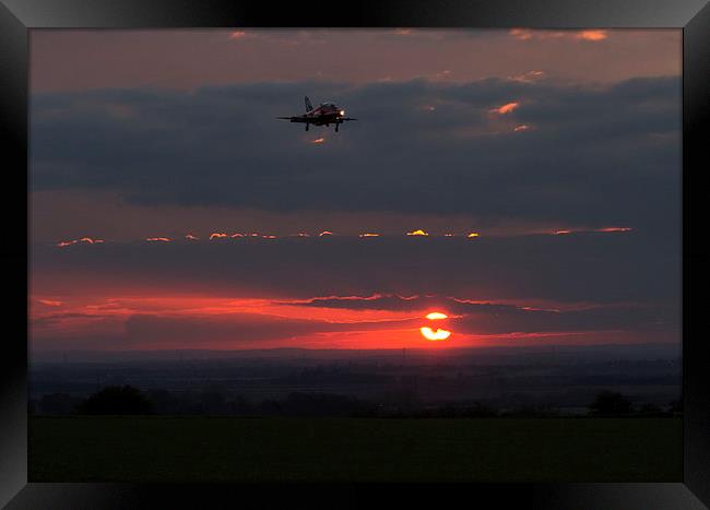  Red Arrow Lincolnshire Sunset Framed Print by Matt Durrance