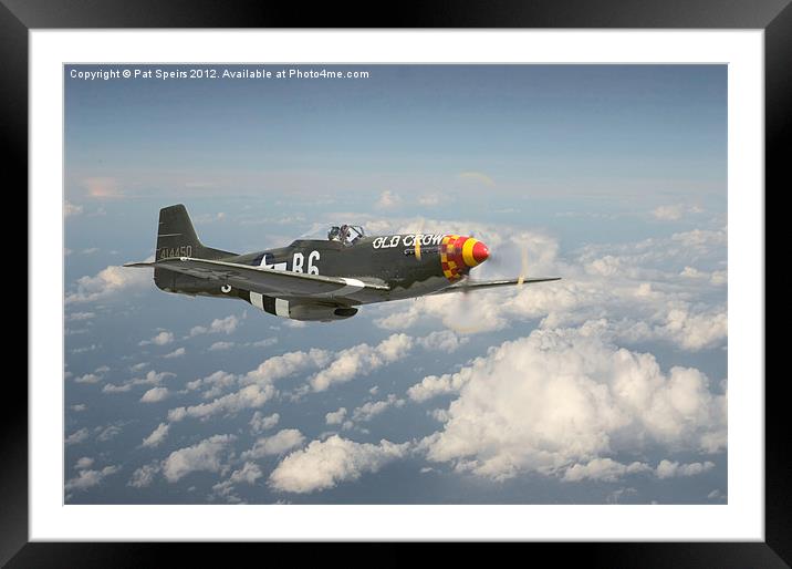 Mustang P51  - Old Crow Framed Mounted Print by Pat Speirs