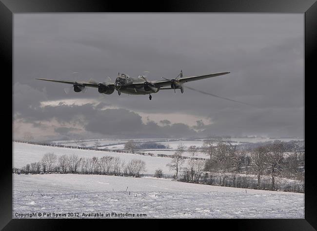 Lancaster - wing and a prayer Framed Print by Pat Speirs