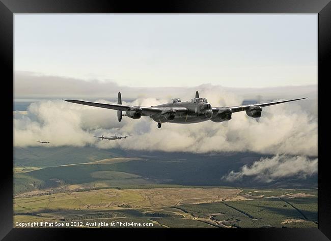 Lancaster -Climbing Out Framed Print by Pat Speirs