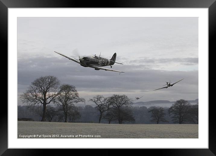 Spitfires - 'Rhubarb' Framed Mounted Print by Pat Speirs
