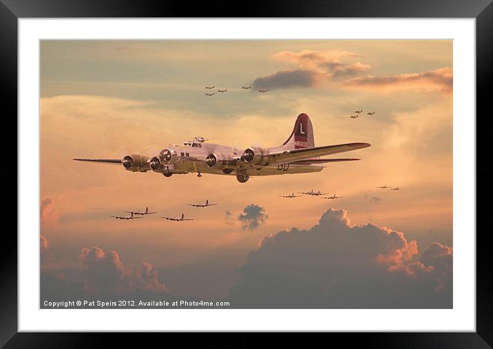 B17 - Formation Framed Mounted Print by Pat Speirs