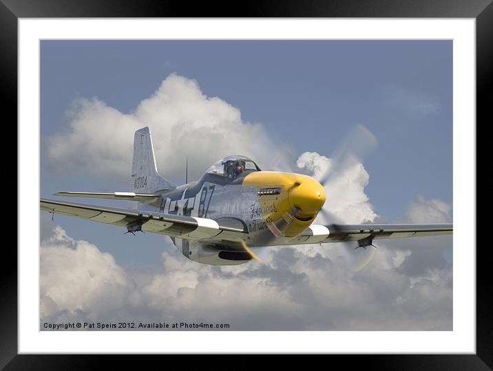 P51 - Ferocious Frankie Framed Mounted Print by Pat Speirs