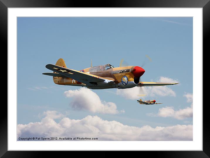 P40 Warhawk Framed Mounted Print by Pat Speirs