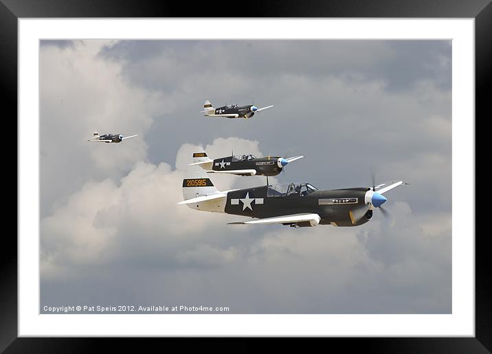 P40 Warhawk  7th FS Framed Mounted Print by Pat Speirs