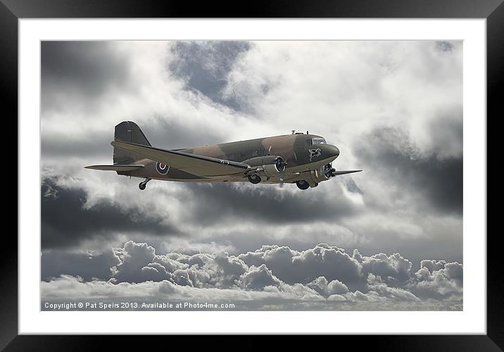 DC3 Dakota  Aerial Workhorse Framed Mounted Print by Pat Speirs