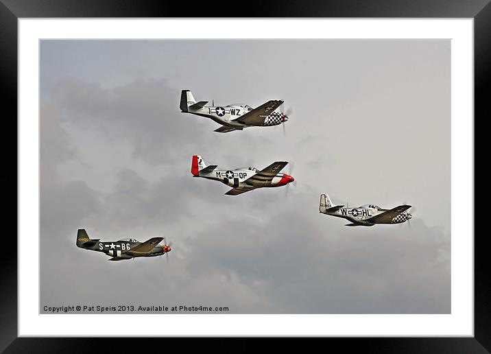 8th Air Force - Mustangs (P51) Framed Mounted Print by Pat Speirs