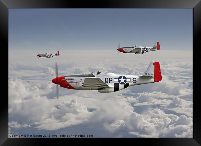 P51 Mustang - 334th Fighting Eagles Framed Print by Pat Speirs