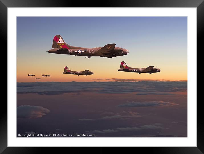B17 - 511 Sqdn - A Winters Tale  (2) Framed Mounted Print by Pat Speirs