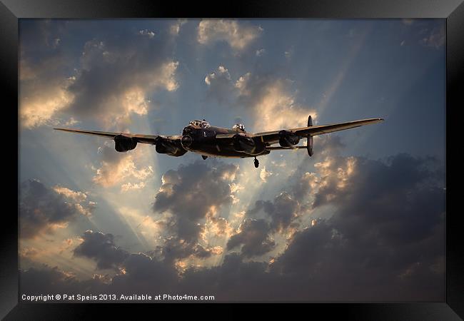 Avro Lancaster - Night Ops Framed Print by Pat Speirs
