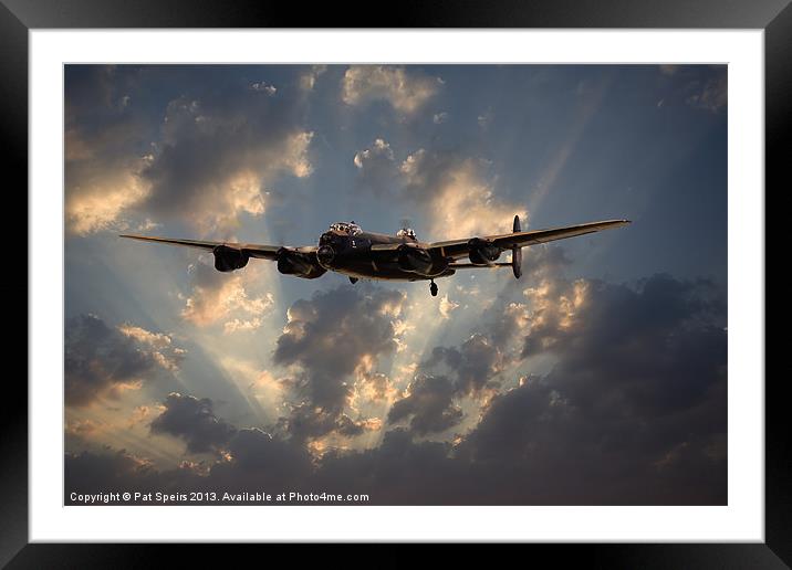 Avro Lancaster - Night Ops Framed Mounted Print by Pat Speirs