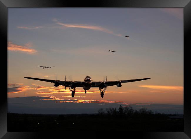 Avro Lancaster - Dawn Return Framed Print by Pat Speirs