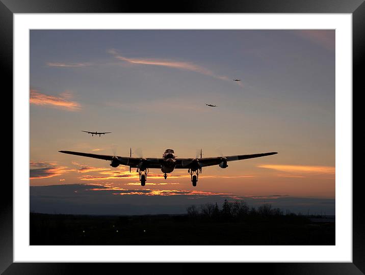 Avro Lancaster - Dawn Return Framed Mounted Print by Pat Speirs