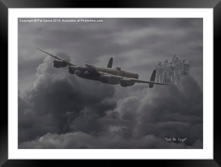 Lancaster - Remembrance Framed Mounted Print by Pat Speirs