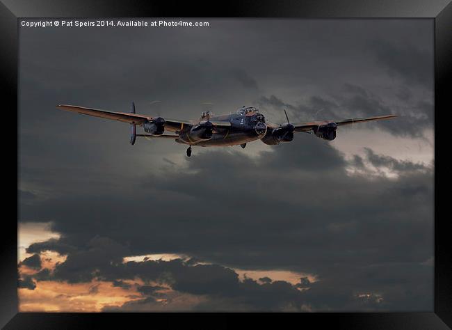 Lancaster - Coming Home Framed Print by Pat Speirs