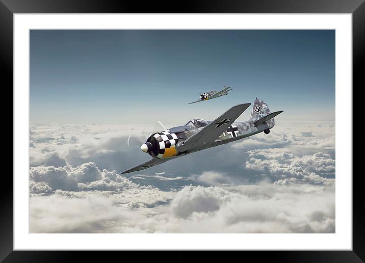 Luftwaffe - FW190 Framed Mounted Print by Pat Speirs