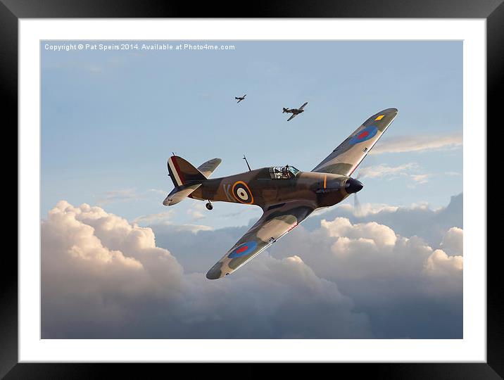 Hurricane - Fighter Sweep Framed Mounted Print by Pat Speirs