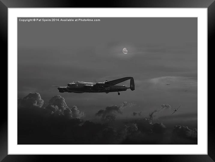 Lancaster - Night Stalker Framed Mounted Print by Pat Speirs