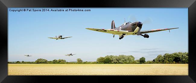  Spitfires - Red Section Airborne Framed Print by Pat Speirs