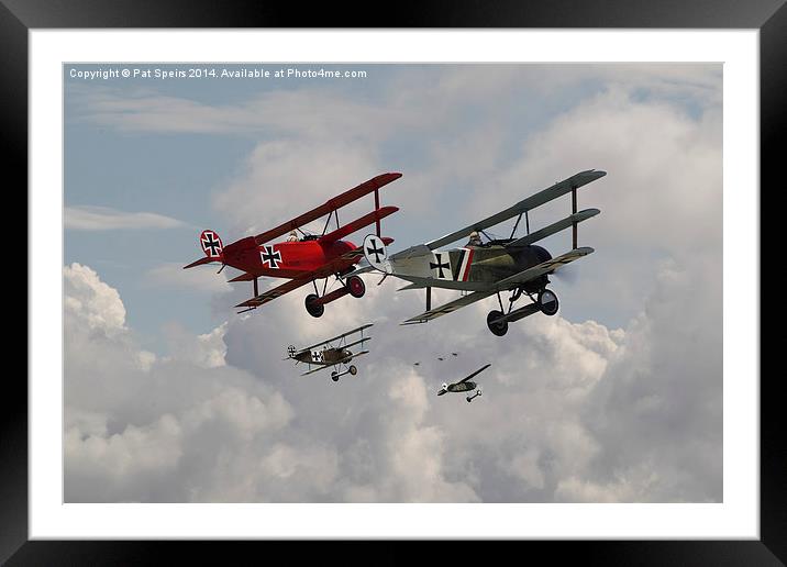 Fokker Squadron - 'Contact'  Framed Mounted Print by Pat Speirs