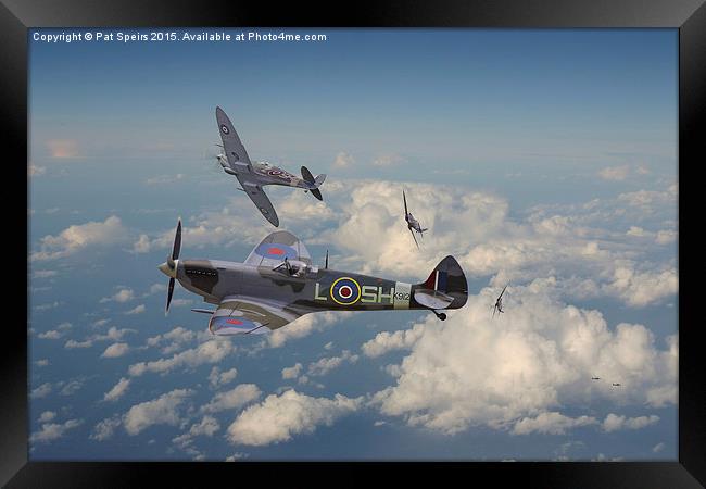  Spitfire - 'Tally Ho' Framed Print by Pat Speirs