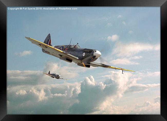  Spitfire - 'High in the Sunlit Silence' Framed Print by Pat Speirs