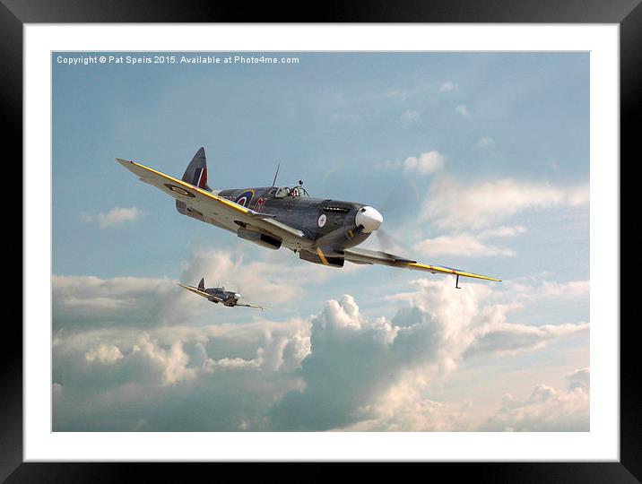  Spitfire - 'High in the Sunlit Silence' Framed Mounted Print by Pat Speirs
