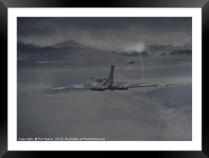 Vulcan - Black Buck 'Pit Stop' Framed Mounted Print by Pat Speirs