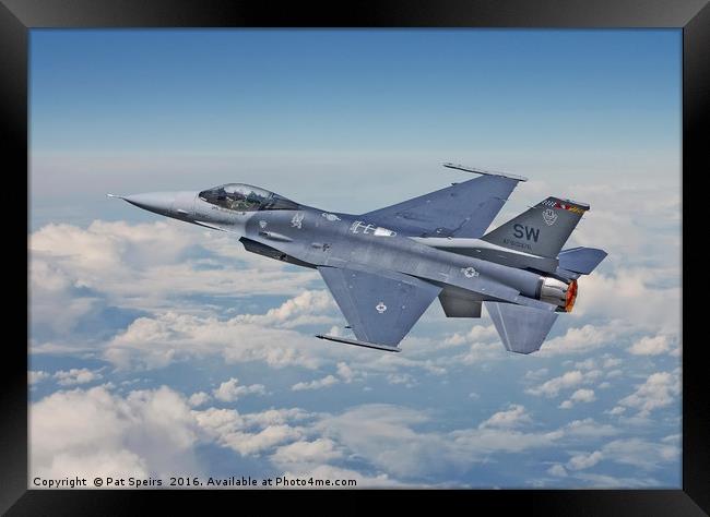 F 16 - Fighting Falcon Framed Print by Pat Speirs