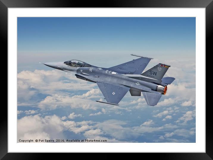 F 16 - Fighting Falcon Framed Mounted Print by Pat Speirs