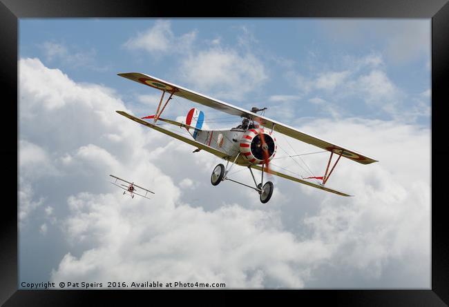 WW1 - Escadrille Lafayette - Hunters Framed Print by Pat Speirs