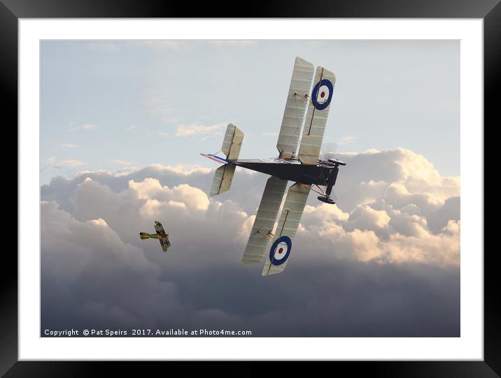Stalked - SE5 and Albatros Dlll Framed Mounted Print by Pat Speirs