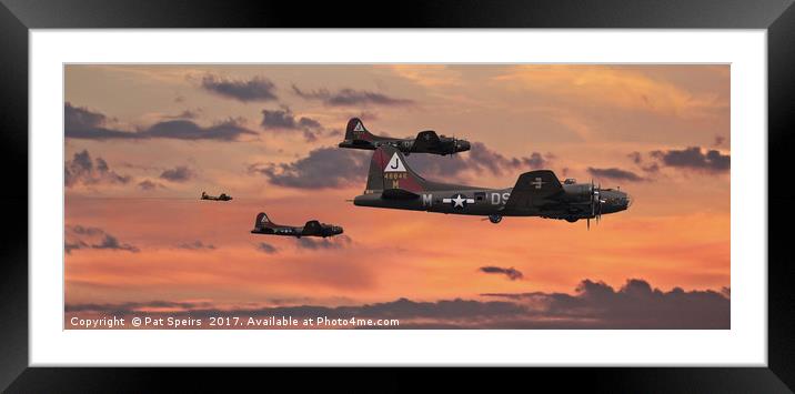 B17 - Sunset Home Framed Mounted Print by Pat Speirs